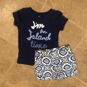 Girl’s GYMBOREE short set